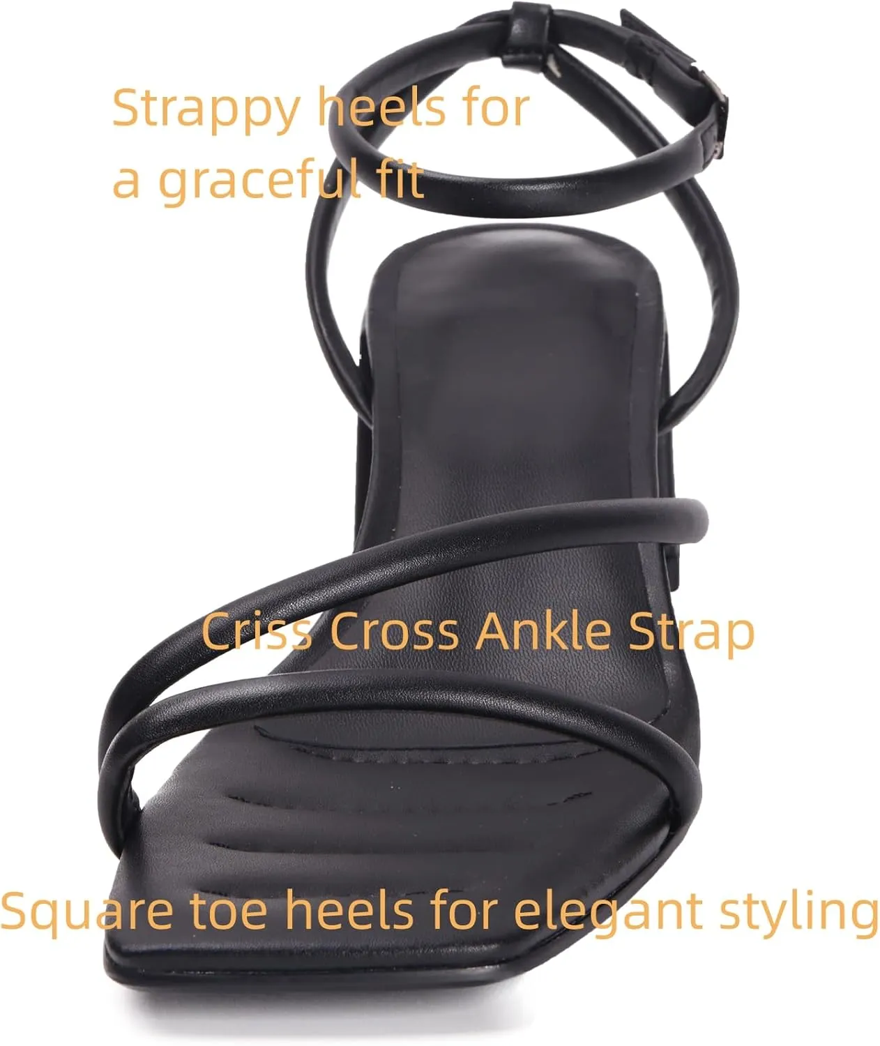 YXCFEWD Low Block Heels Sandals for Women 2024 Square Toe Heels Ankle Strap Summer Heels for Women