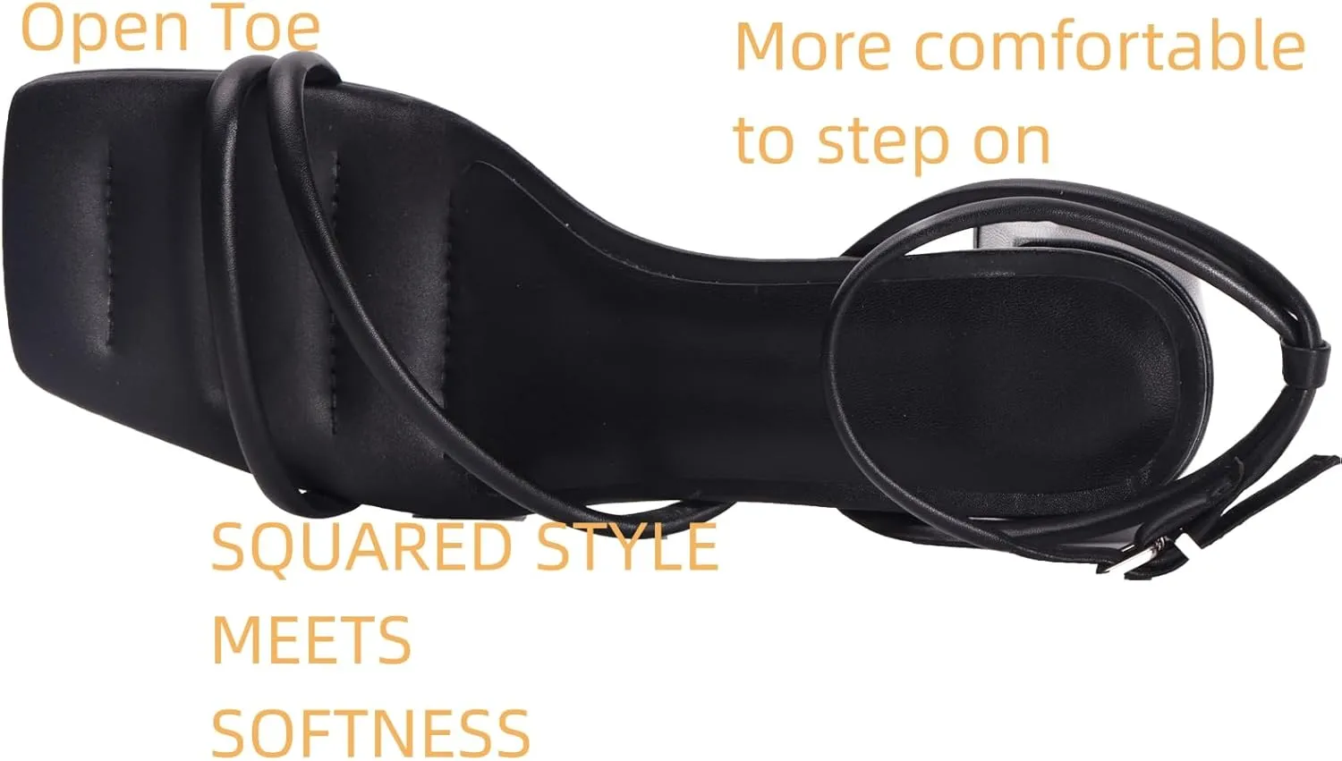 YXCFEWD Low Block Heels Sandals for Women 2024 Square Toe Heels Ankle Strap Summer Heels for Women